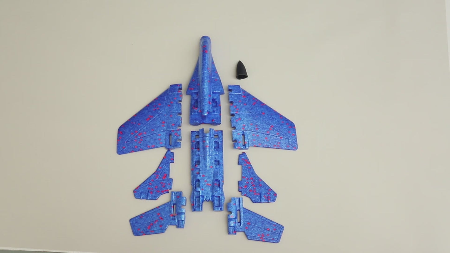 Children's assembly hand thrown building block aircraft