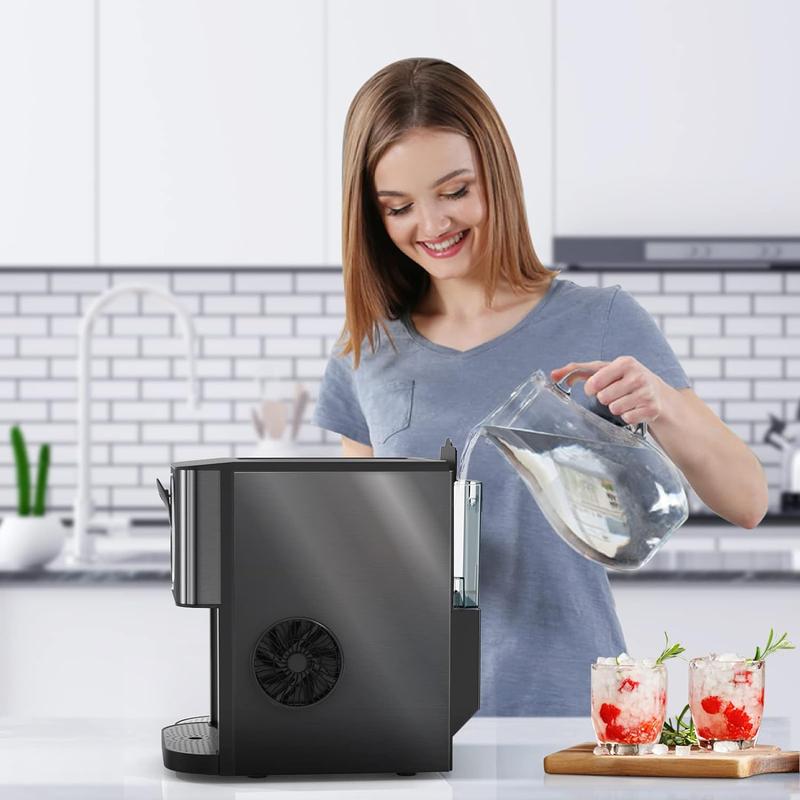 Nugget lce Maker,44 Lbs/24H,Countertop lceMaker with Soft Chewable lce