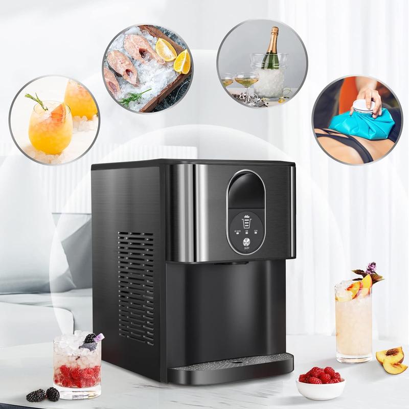 Nugget lce Maker,44 Lbs/24H,Countertop lceMaker with Soft Chewable lce