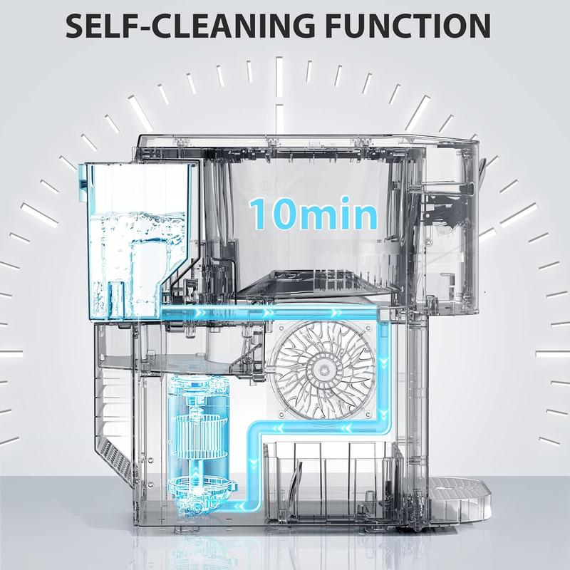 Nugget lce Maker,44 Lbs/24H,Countertop lceMaker with Soft Chewable lce
