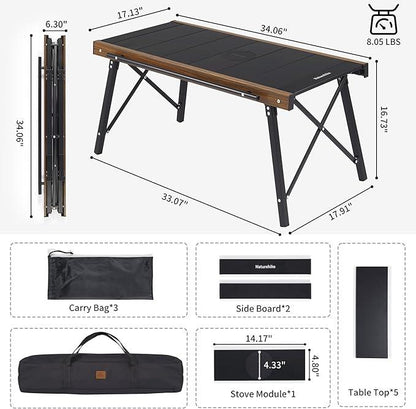 IGT Modular Camping Table FoldableUltralight, Portable Aluminum Camp Table